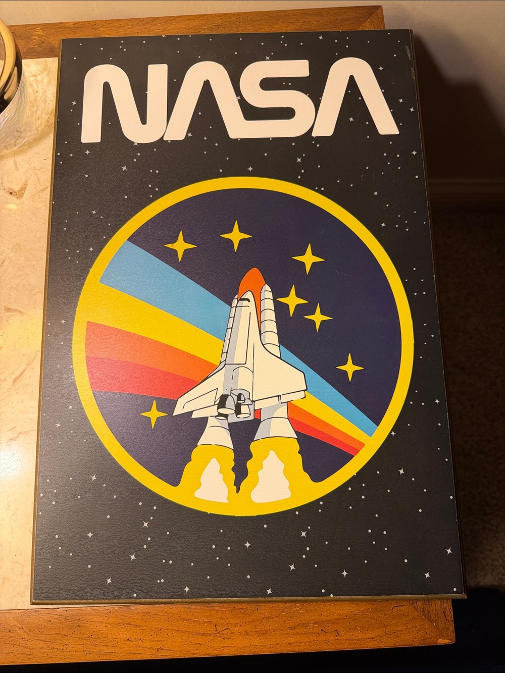 NASA Space Shuttle Wall Art - Black & Yellow
